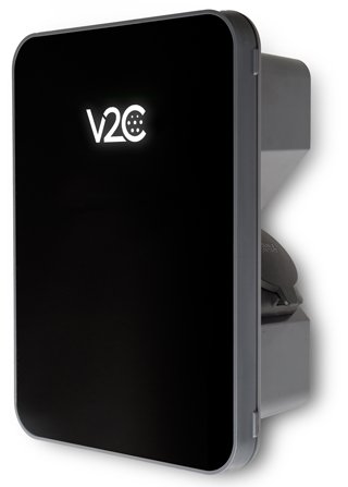 Borne V2C Trydan — wallbox blanche avec câble Type 2